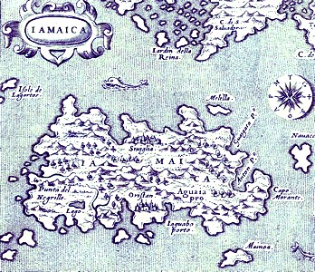 16th Century Map of Jamaica